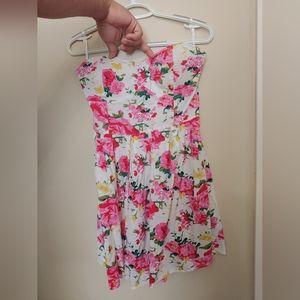 Rue 21 strapless floral mini dress